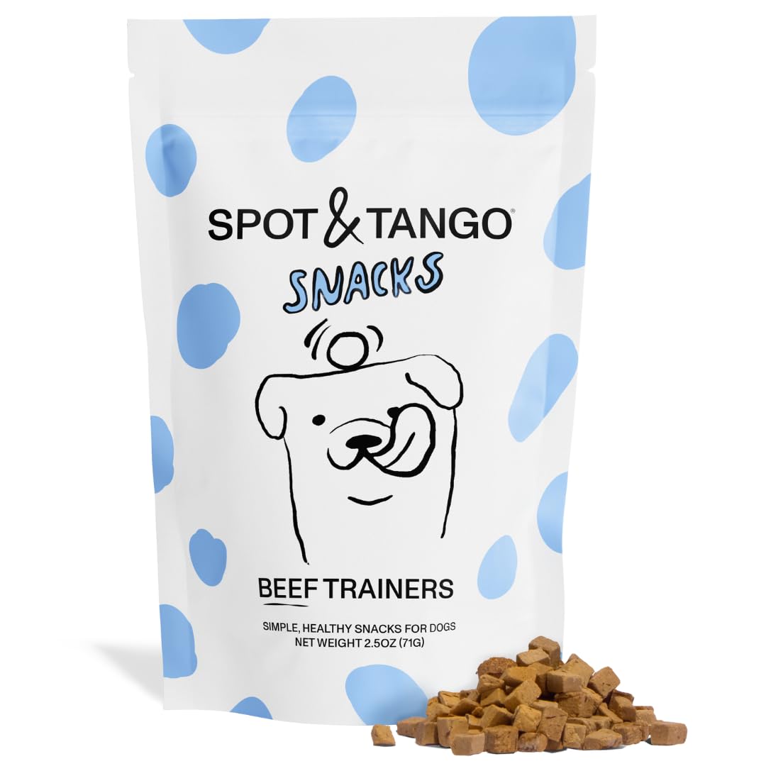 Spot & Tango Beef Dog Training Treats - 100% Beef Liver, Freeze-Dried Dog Snack - Grain & Gluten-Free - for Small, Medium, and Large Dogs - for Puppies Through Seniors