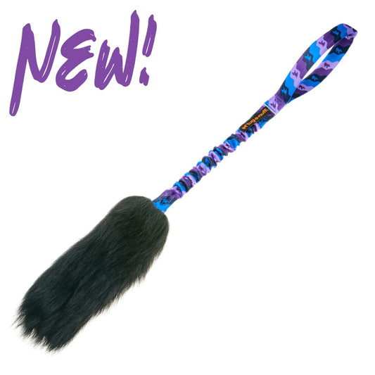Tug-E-Nuff WondaBaa Bungee Tug Toy for Dogs for Interactive Training & Play | Soft and Responsibly-Sourced Sheepskin Bite Area | for Dogs of All Ages | Size 23 x 3 inches