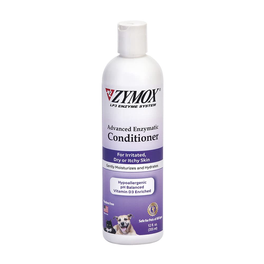 ZYMOX Advanced Enzymatic Leave-On Conditioner, 12oz. – for Pets & Animals of All Ages: Conditions, Detangles, Soothes, & Moisturizers Skin & Coat