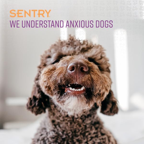 Sentry Calming Chews for Dogs, Calming Aid Helps to Manage Stress & Anxiety, with Pheromones That May Help Curb Destructive Behavior & Separation Anxiety, Health Supplement for Dogs, 60 Count
