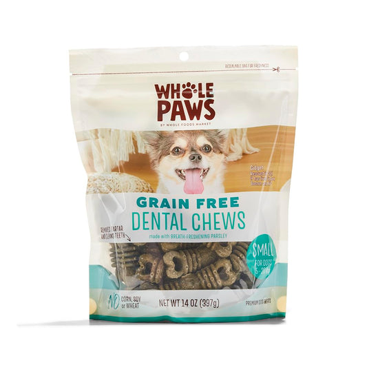 Whole Paws, Grain-Free Dog Dental Chews, Small (For Dogs 5-20 lbs), 14 Ounce