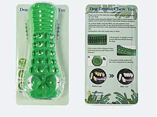 ZP-PY Dog Chew Toys for Aggressive Chewers – Alligator Dog Chew Toy for Large, Medium & Small Dogs – Tough Natural Rubber for Teeth Cleaning – Squeaky Interactive Dog Toys to Keep Them Busy
