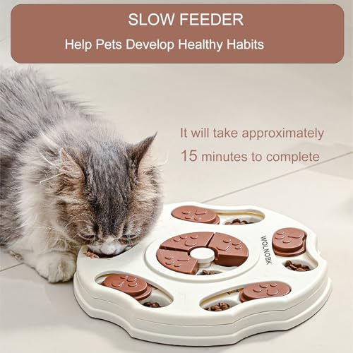 WOLNOBK Interactive Dog Puzzle Toy for Smart Large Small Medium Dogs to Keep Them Busy Training Chew,Cat Toys for Bored Indoor Adult Cats,Slow Feeder Dog Bowls Feeder Puppy Toys Essentials Pet Gift