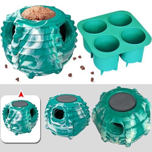 XHX Long-Lasting Interactive Dog Toy to Keep Your Pup Distracted - Safe for Small Dogs 10-25 lbs(Small, Green and White)