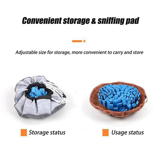 Pet Snuffle Mat for Dogs，Simulating Grassland ，Encourages Natural Foraging Skills for Pet，Dog Treat Dispenser Indoor Outdoor Stress Relief (Blue)