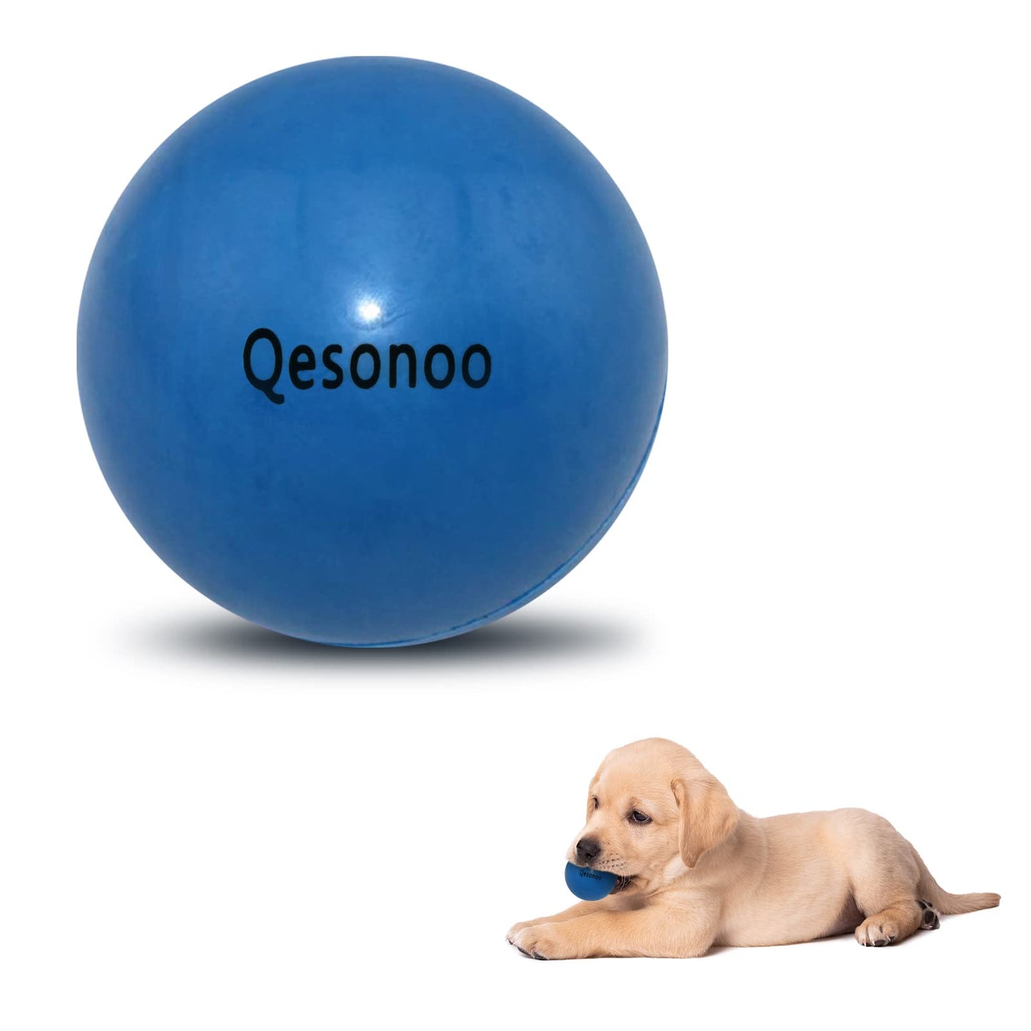 Qesonoo Dog Balls Indestructible,Solid Rubber Bouncy for Dogs Aggressive Chewers Small Breed,Non-Toxic&Floating&High Elasticity,Durable Fetch Ball Small to Chew,Play and Training