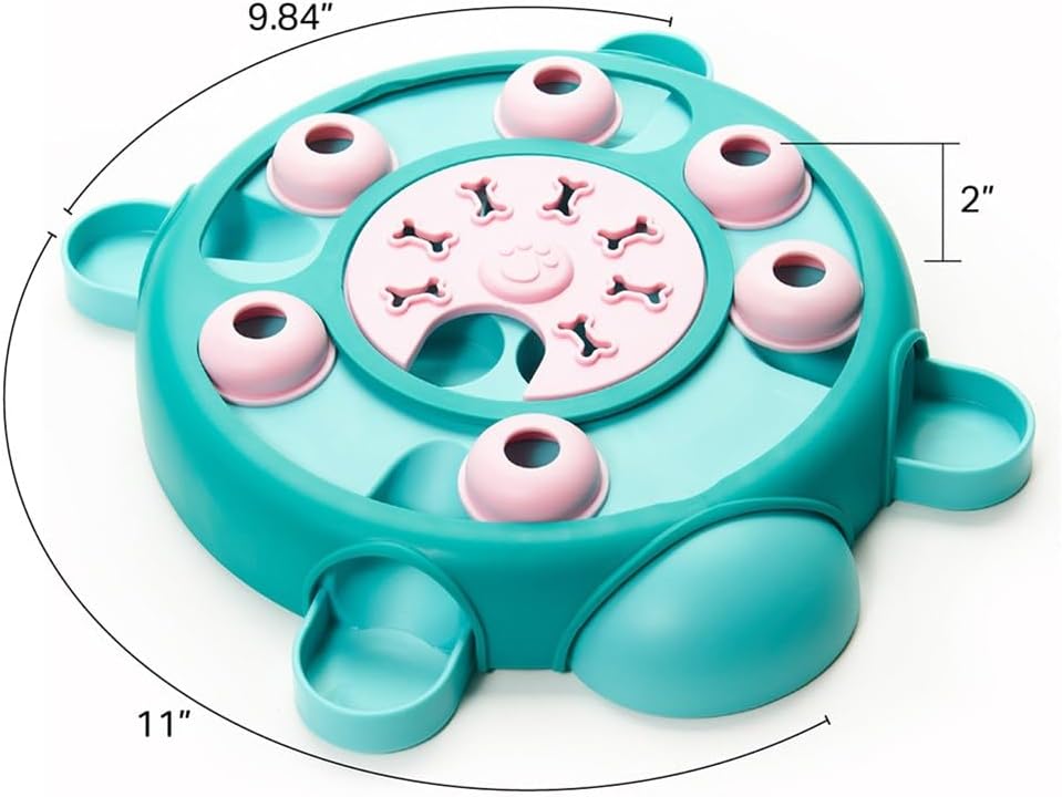 Friends Forever Dog Puzzles Toys with Slower Feeder, Interactive Toy with Food Puzzle for Stimulation and Treat Training Game, Treat Dispenser Toys for Dogs, Tortoise Puzzle