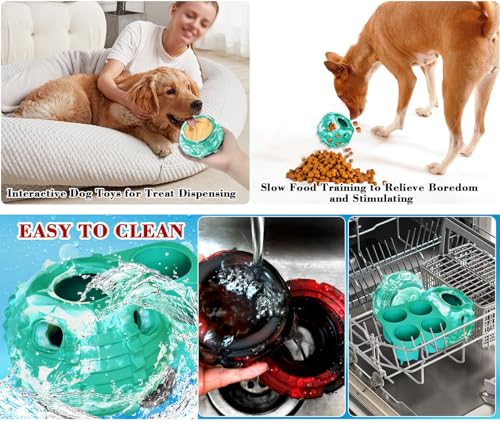 XHX Long-Lasting Interactive Dog Toy to Keep Your Pup Distracted - Safe for Small Dogs 10-25 lbs(Small, Green and White)