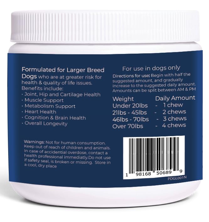 Large Breed Daily Multivitamin - Formulated for Large Dogs & Their Unique Health Needs, 90ct Delicious Bacon Flavor