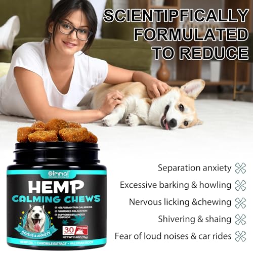 VCTSOF Calming Chews for Dogs 30 Cherws, Dog Calming Treats, Helps with Dog Anxiety, Separation, Barking, Stress Relief, Melatonin for Dogs, Sleep Calming Aid, All Breeds & Sizes (Pekingduck-30Chews)