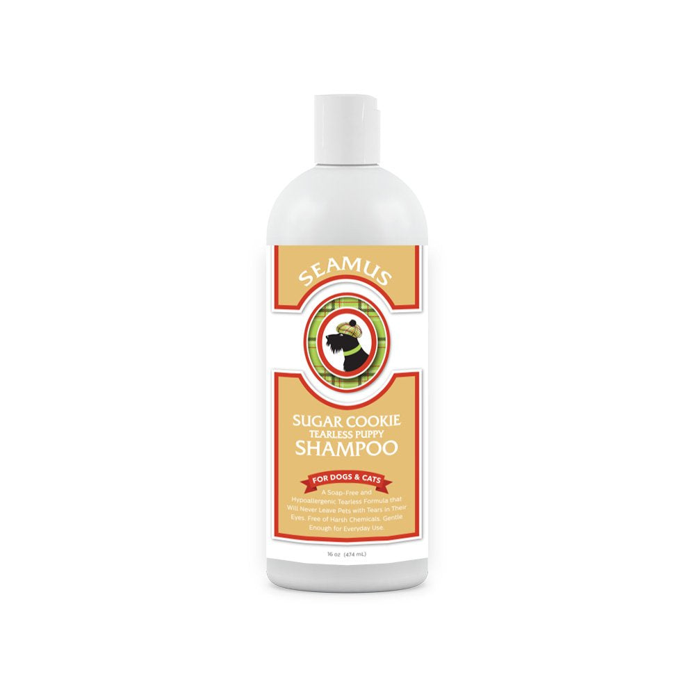 SEAMUS Sugar Cookie Tearless Puppy Shampoo – Made from Tearless Baby Shampoo, soap-Free, Hypo-allergenic, Ideal for Sensitive Skin, Best Shampoo for Puppies, Dogs, Cats, Kittens and Horses