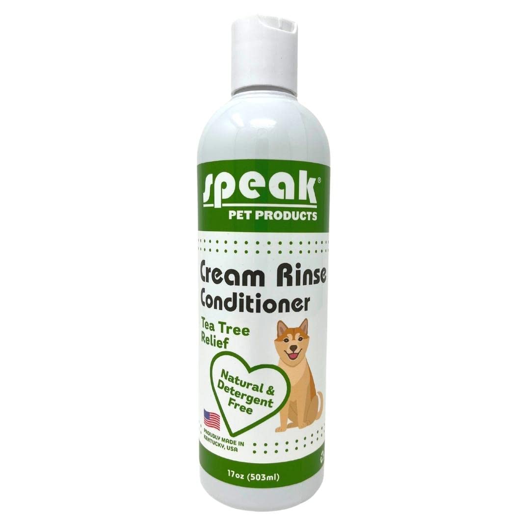 Speak Pet Products Dog Natural Cream Rinse Conditioner, Tea Tree, 17oz
