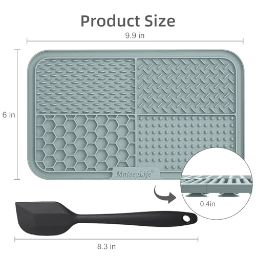MateeyLife 2PCS Large Lick Mat for Dogs with Suction Cups, Slow Feeder Bowls, Cat Lick Mat for Anxiety Relief, Dog Toys to Keep Them Busy, Enrichment Toys for Bathing, Cat Licking Pad for Boredom
