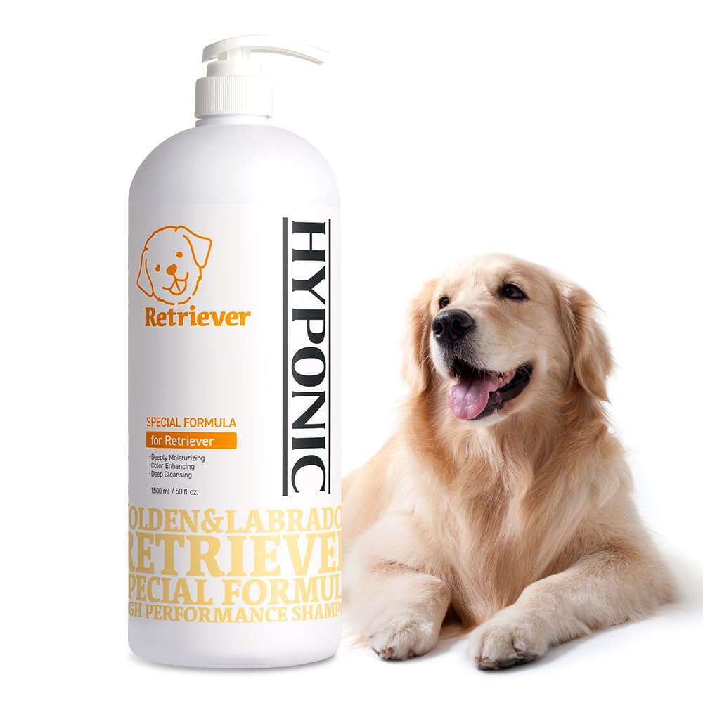 HYPONIC Shampoo for Retriever - Hypoallergenic Breed-Specific Shampoo for Retriever for Soft Volume, deep Cleansing, and Silky Coat (50.72oz)