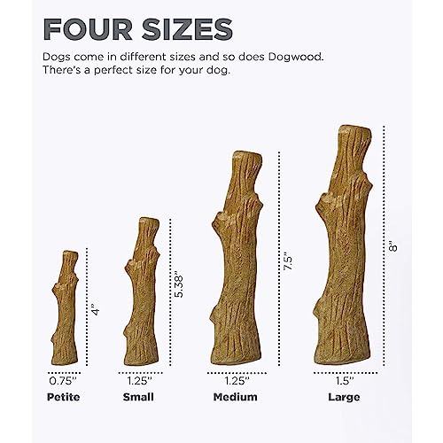 Petstages Dogwood Durable Dog Chew Toy, Small - Long Lasting Chew Stick Made with Real Wood - USA Made, S