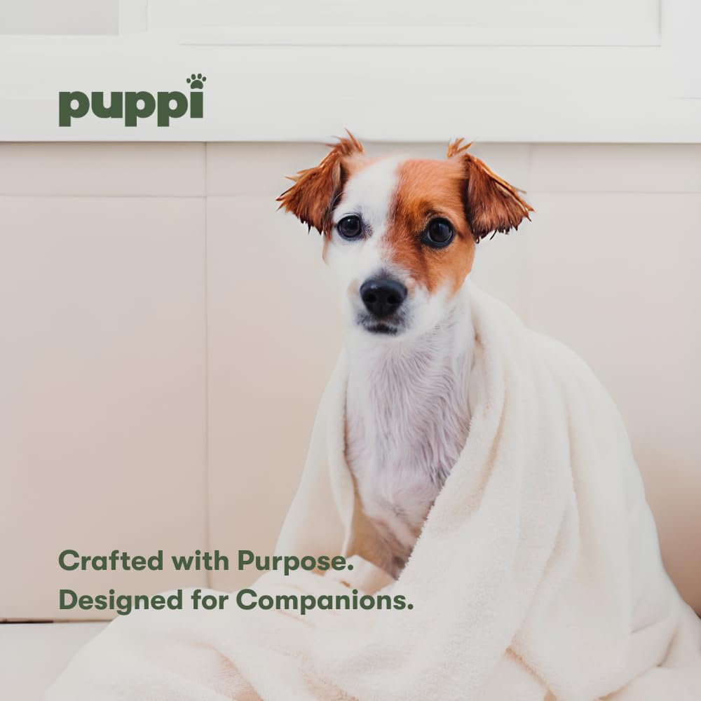 PUPPI Gentle Dog Shampoo Mini (Amberis) | 3.1 fl oz. / 92 ml | Enriched with Aloe Vera and Cucumber Extract | Hypoallergenic Dog Shampoo Sensitive Skin | Travel Size Shampoo