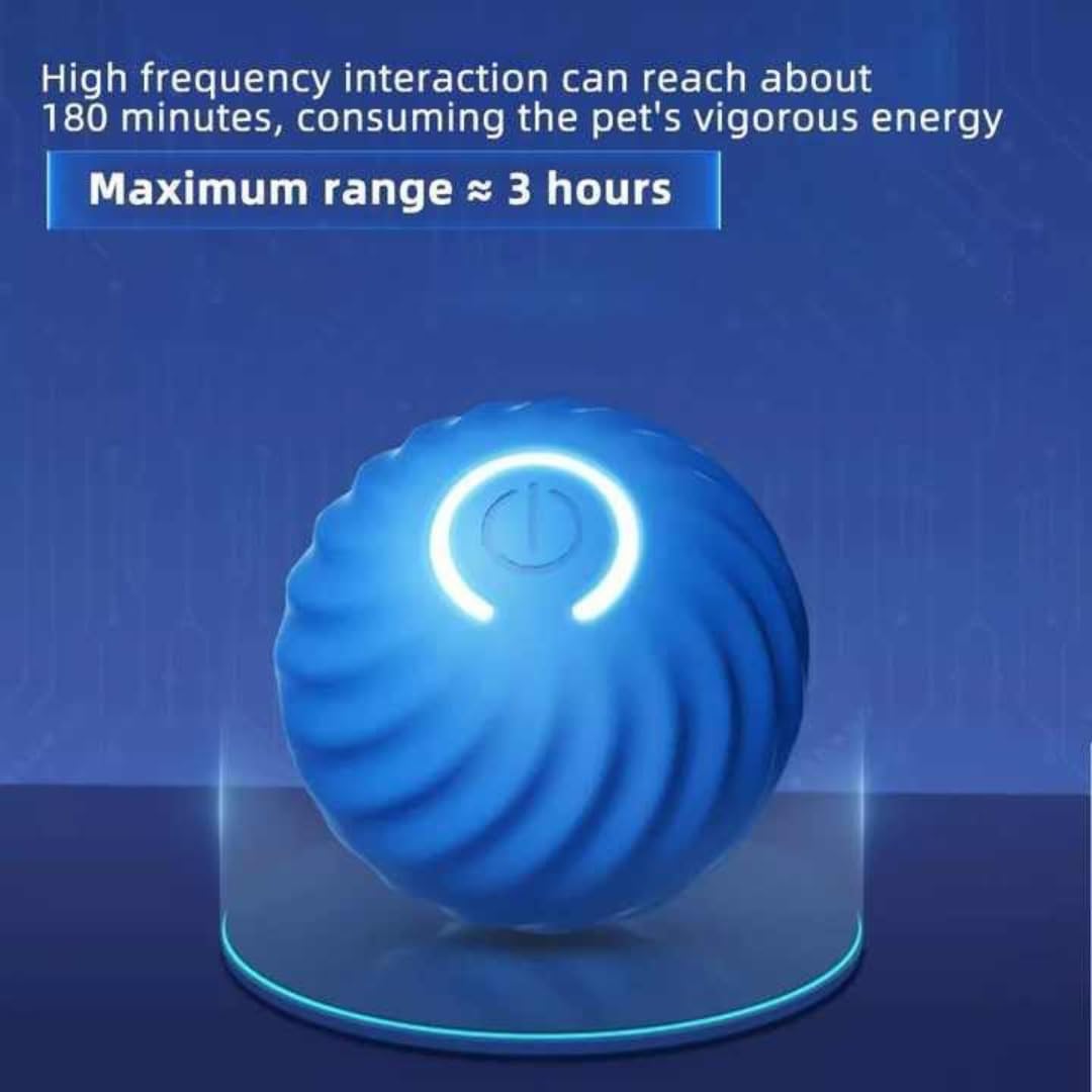 Interactive Dog Ball, Blue 2.2 Inch Electric Dog Toy for Small/Medium Dogs, Automatic Moving Electric Rolling Dog Toy, Ideal Gift for Dog Owners Seeking Interactive Rolling Ball