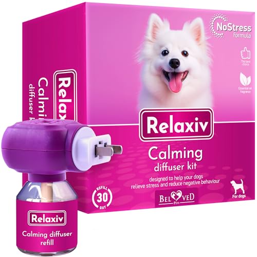 Calming Diffuser Kit for Dogs & Puppy - Pet Separation Anxiety Relief & Calm Pheromones Plug - Anti Stress Treatment Help with Fireworks, Aggression, Fighting & Other Problematic Behaviors