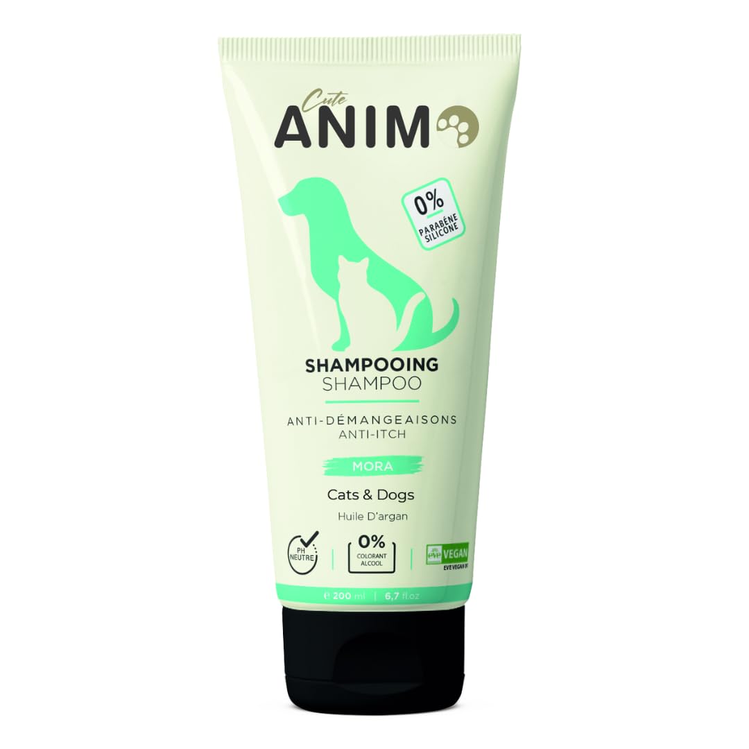 Hypoallergenic Pet Shampoo & Conditioner for Cats and Dogs, 200 ml, with Organic Moroccan Argan Oil, Natural, Paraben Free, Cruelty Free (Anti-Itch)