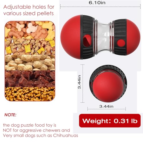 Interactive Treat Dispensing Toys for Smart Puppy Middle Dogs to Keep Them Busy, Cognitive Enrichment Dog Puzzle Slow Feeder Ball Toy (Feeder Toy 1pcs)