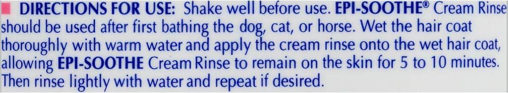 Virbac Epi-Soothe Cream Rinse Pet Conditioner For Dogs, Cats & Horses (16 oz) - For Dry or Sensitive Skin