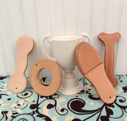 Auburn Leathercrafters Leather Dog Toy - Dumbell