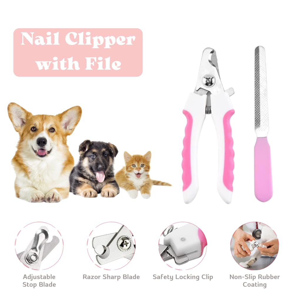 PUPLUXE PREMIUM PET PRODUCTS PupLuxe Puppy Starter Kit | Pink 22 Piece Great for Dog Training A Welcome Gift New First Time Owners and Experience Bundle