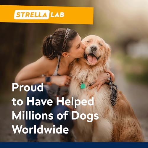 STRELLALAB Hemp Calming Chews for Dogs - Melatonin Dog Treats - Anxiety Relief - Calming Chews - Sleep & Stress Aid for Separation - 120ct Hickory Bacon Flavor