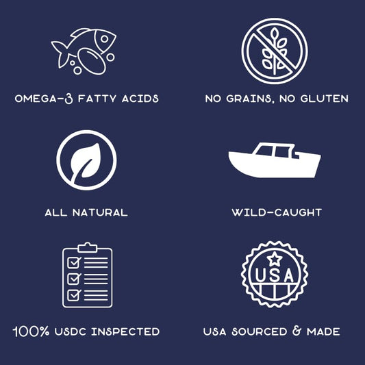 Freeze-Dried Salmon Dog Treats, Single-Ingredient, Wild-Caught Skin On Salmon, High-Protein, Grain & Gluten Free, Healthy Snack for Dogs, Made in USA, Great for Skin & Coat