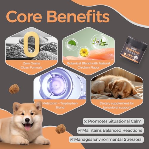 Reggie Calming Spread for Dogs | Natural Peanut Butter with Melatonin & L-Theanine to Reduce Hyperactivity, Separation Anxiety, & Stress | Vet-Approved for All Ages, Breeds, and Sizes - 30 Servings