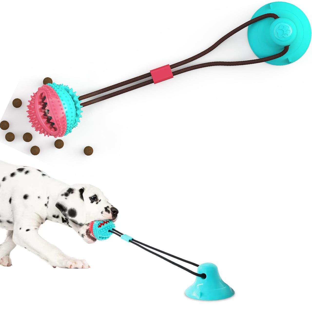 EFYUE Interactive Dog Toy, A Dog Toy Ball with A Built-in Sound，Dog Puzzle Treat Food Dispensing Ball Suitable for Small, Medium Sized Dog Toys