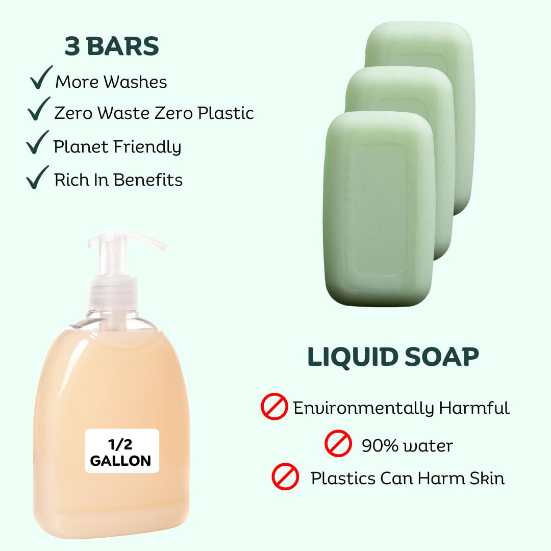 TINOQ Hypoallergenic Dog Shampoo Bar Soap for Sensetive Skin | Natural Ingredients with Chamomile & Green Tea | 3 Bars