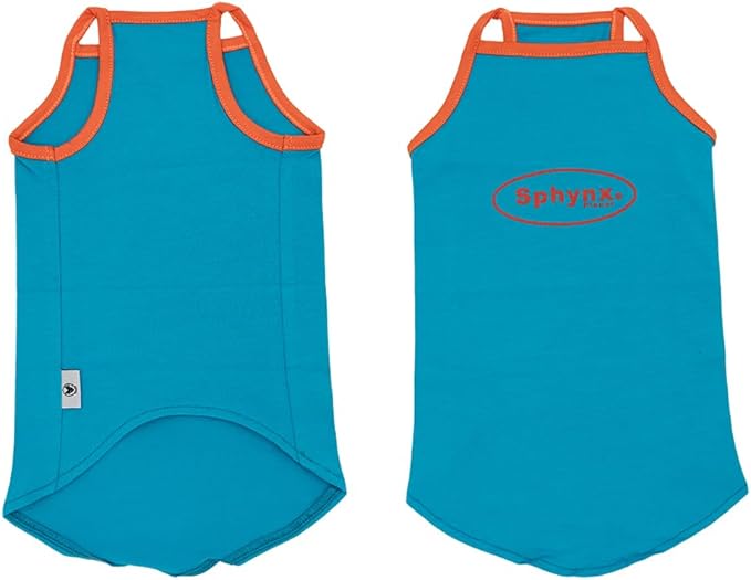 Sphynx Cat Shirt, Breathable Stretchy Cat Summer Vest, Soft Hairless Cats Shirt, Sleeveless Tanktop for Cats Only (Blue, XL(8-10.5lbs))