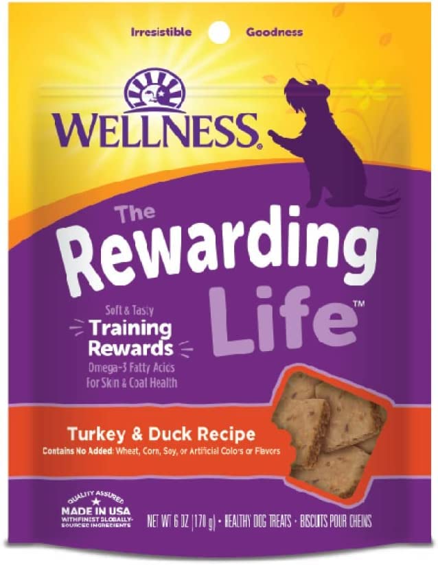 Petlewa Wellness-Wellbites Natural Grain Free Soft Dog Treats, 5 Flavor (Beef & Turkey, Chicken & Venison, Chicken & Lamb, Turkey & Duck, Lamb & Salmon) 6 oz
