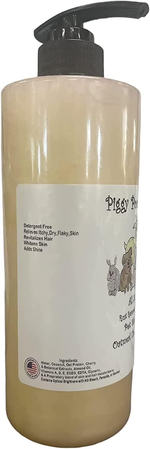 All Natural Rust Remover Whitening Shampoo & Organic Cherry Scented Coconut Oil for Pigs Dogs Small Animals