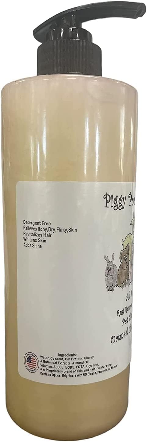 All Natural Rust Remover Whitening Shampoo & Organic Cherry Scented Coconut Oil for Pigs Dogs Small Animals