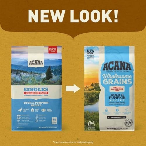 ACANA Wholesome Grains Dry Dog Food Limited Ingredient Duck & Pumpkin Recipe 22.5lb Bag