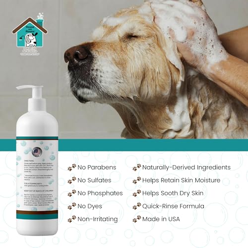 House and Hound All-in-One Pet Wash | Moisturizes, Deodorizes, Detangles – Dog Shampoo and Conditioner for Sensitive Skin – Gentle for All Breeds, Natural Ingredients – 16 oz