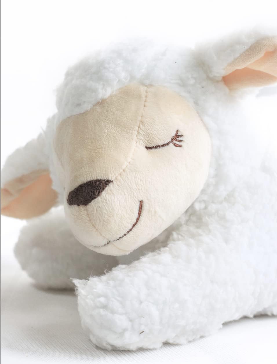 HonourHope Dog Heartbeat Toy for Anxiety Relief, Soft Plush Pet Calming Aid - Sheep
