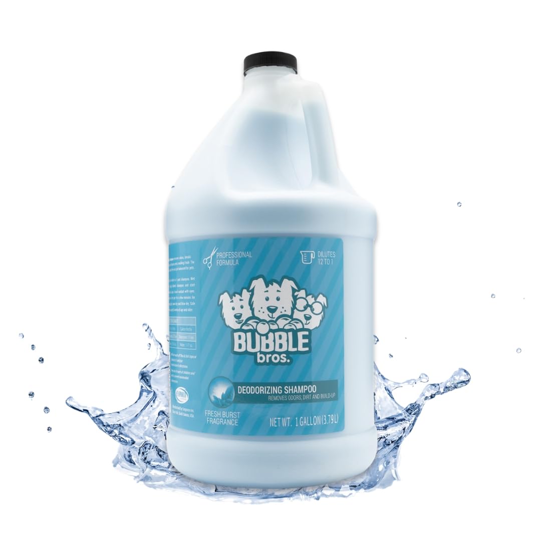 Bubble Bros. Deodorizing Dog Shampoo, Gallon - Naturally Derived, Eliminates Pet Odor, Breaks Through Dirt and Build up, Leaves Dogs Smelling Fresh, USA Made