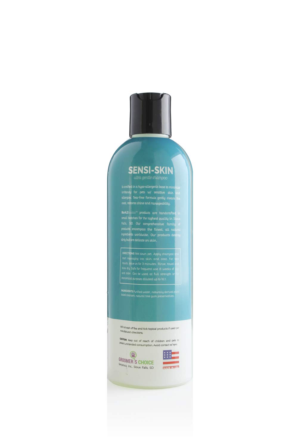 Bark2Basics Sensi-Skin Hypoallergenic Shampoo, 16 oz - Naturally Derived, Sensitive Skin Pet Shampoo, Gentle, No Fragrance, Non-Irritating, for Dogs with Allergies and Dry, Itchy Skin