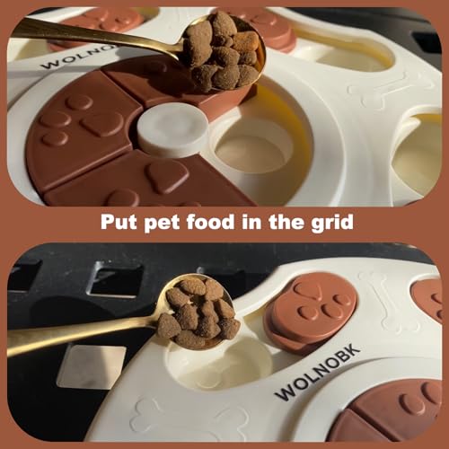 WOLNOBK Interactive Dog Puzzle Toy for Smart Large Small Medium Dogs to Keep Them Busy Training Chew,Cat Toys for Bored Indoor Adult Cats,Slow Feeder Dog Bowls Feeder Puppy Toys Essentials Pet Gift