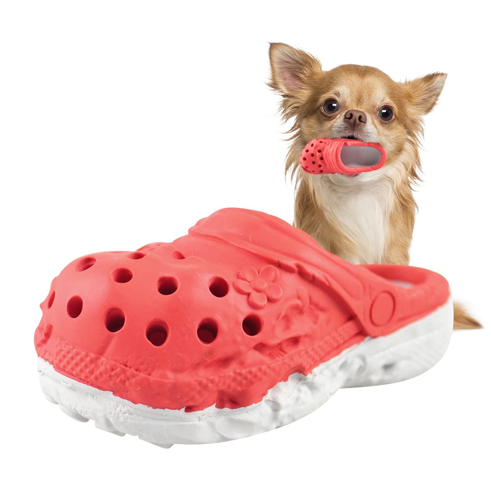 MONDOTOY Dog Chew Toy,Durable Rubber Slipper Toy for Puppy,Dog Tough Toys for Pet Training and Cleaning Teeth,Interactive Puppy Toys Aggressive Chewers Small Meduium Breed (Color)