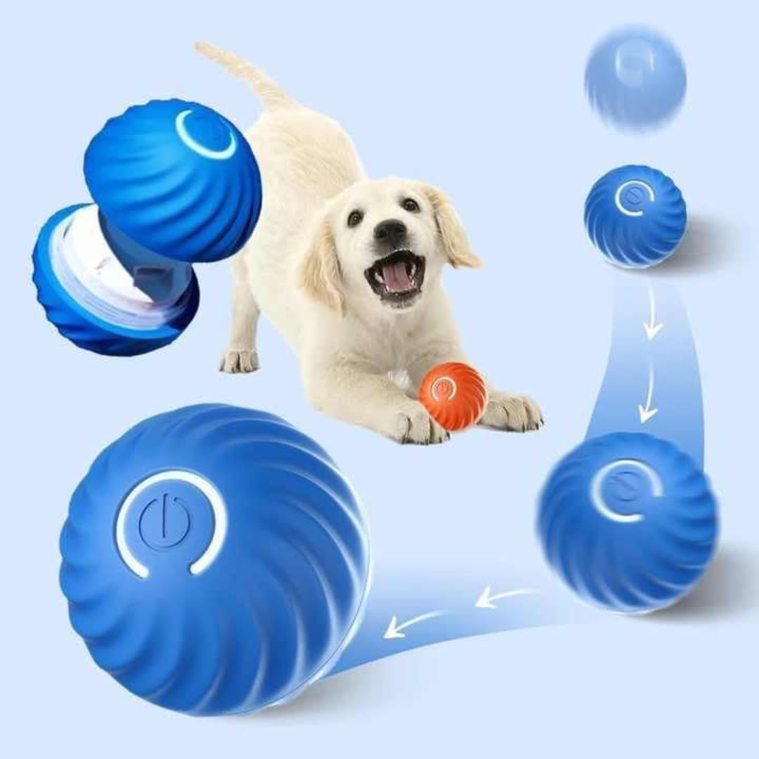 Interactive Dog Ball, Blue 2.2 Inch Electric Dog Toy for Small/Medium Dogs, Automatic Moving Electric Rolling Dog Toy, Ideal Gift for Dog Owners Seeking Interactive Rolling Ball