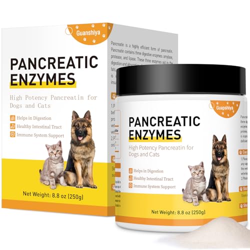 Pancreatic Enzymes for Dogs (8.8 Oz) | 10x Pancreatin Formula | Digestive Enzymes for Dogs with EPI | Helps Restore Normal Weight, Supports Digestive Stress and Pancreatic Issues