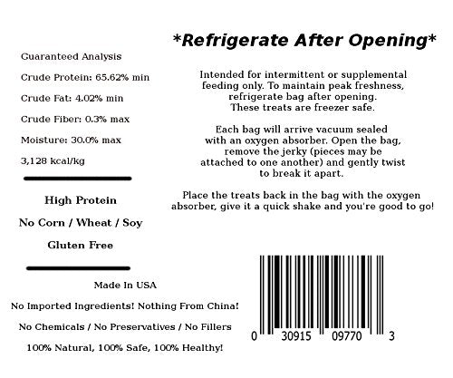 All Natural Chicken Jerky Dog Treats - Real Chicken. Made in USA. No Chemicals.