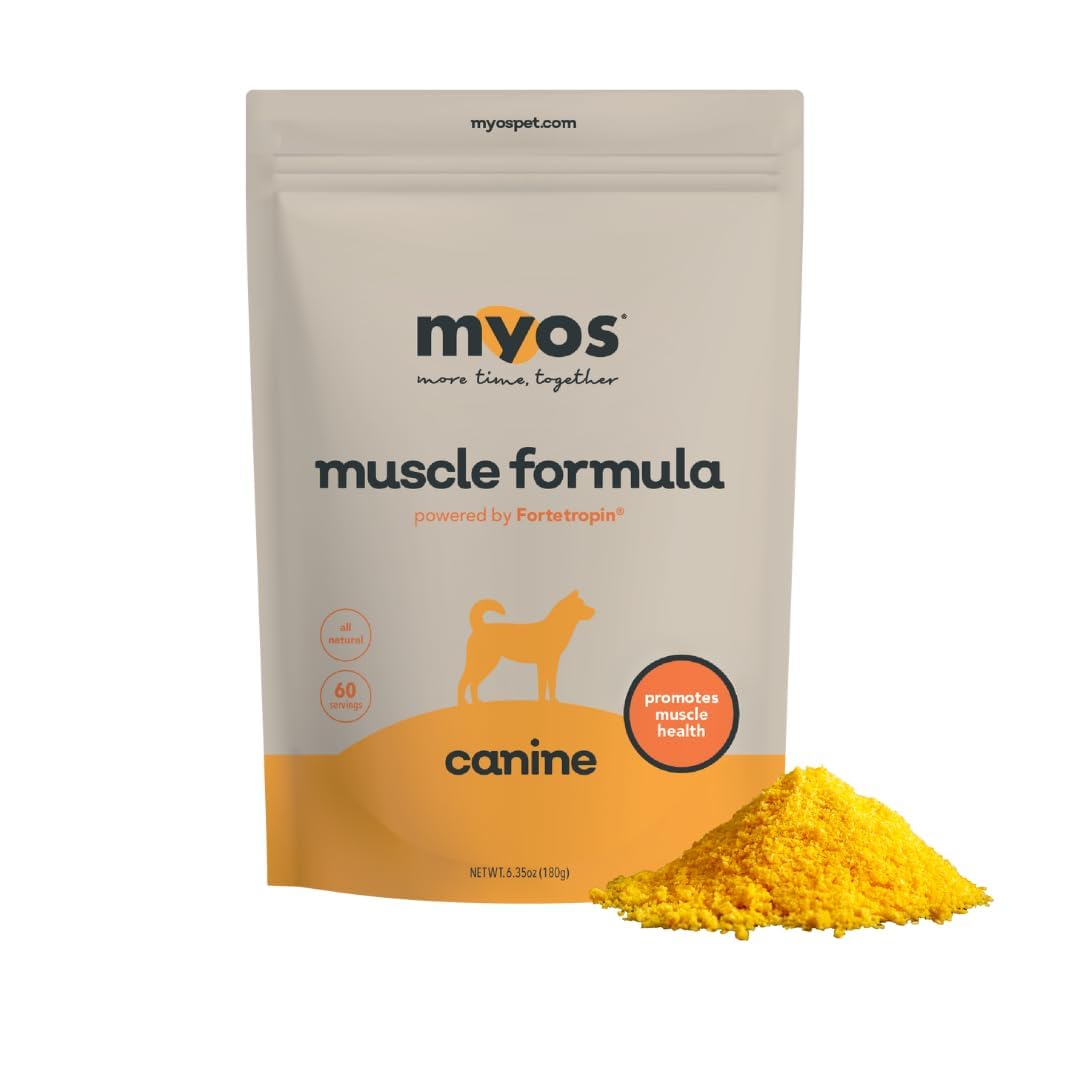 MYOS Canine Muscle Formula - All-Natural Muscle Building Supplement - Helps Reduce Muscle Loss in Aging Dogs and Improve Recovery from Injury or Surgery