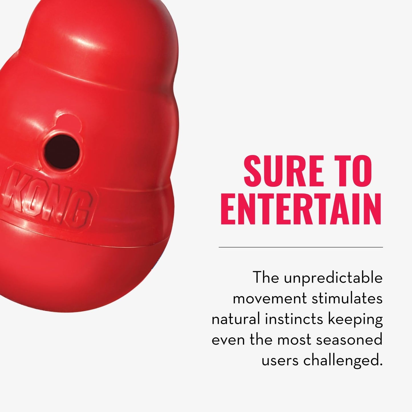 KONG Wobbler - Interactive Dog Toy for Treat Dispensing - Dog Slow Feeder for Healthy Eating - for Medium/Large Dogs