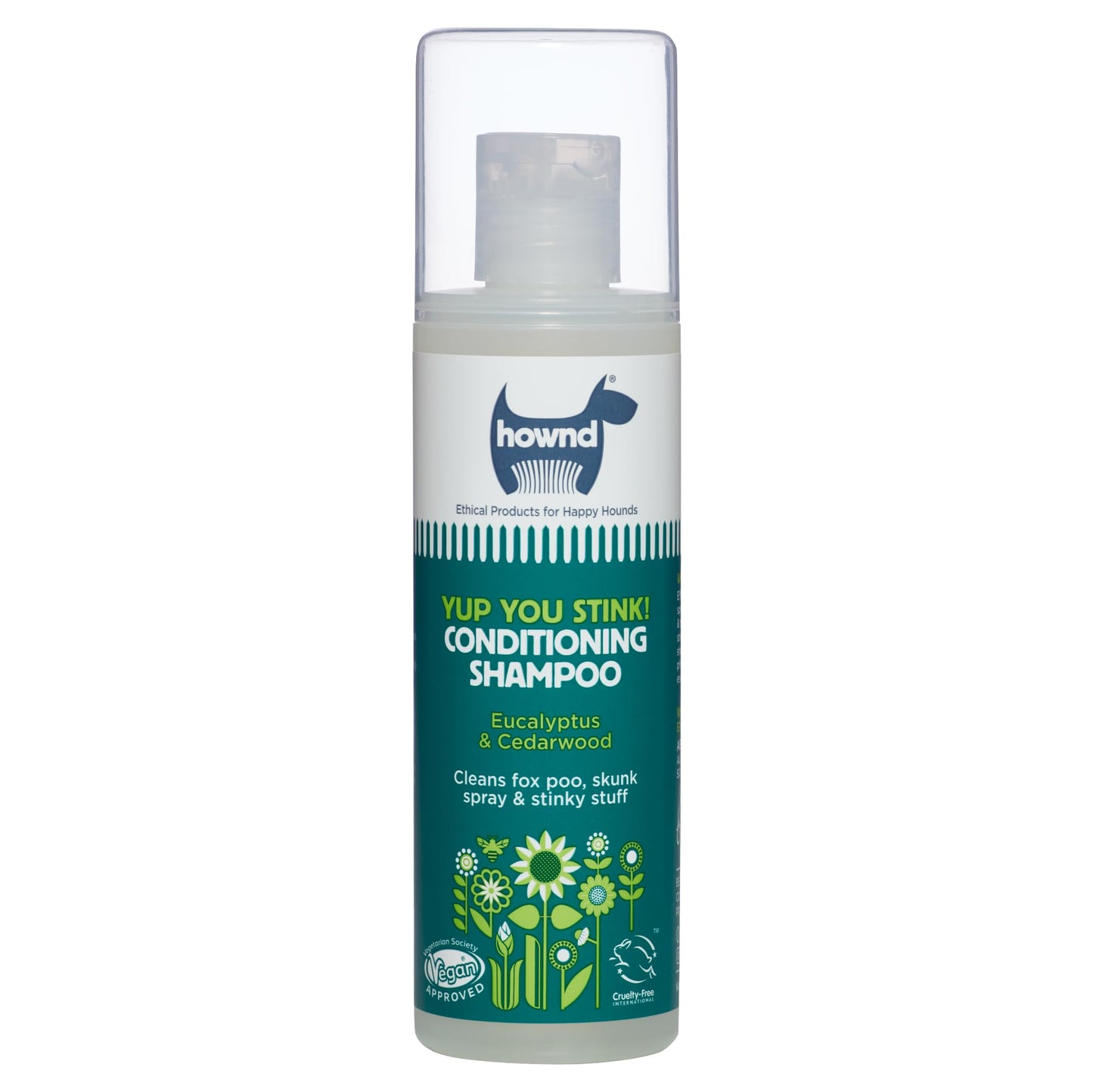 Hownd Yup You Stink Odor Deodorizing & Deep Clean 2-in-1 Dog Shampoo and Conditioner - Hypoallergenic, Vegan, pH-Balanced, Odor Control for Smelly, Itchy Dogs - Cedarwood and Eucalyptus