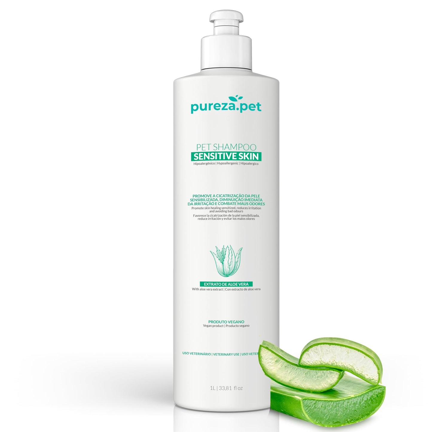 Sensitive Skin Hypoallergenic Conditioner for Pets - Fur Detangling, Nourishment & Hydration, All Ages Pet Grooming Products, Horse, Cat Dog Bath Supplies - Vegan, Paraben-Free - 10.6oz - PUREZA PET